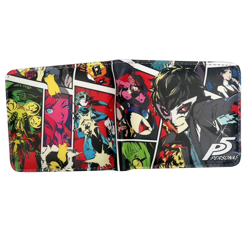 Персона 5 Косплей Чехол-бумажник с рисунком Двойные кошельки из искусственной