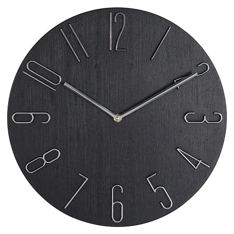 

Modern Creative Wall Clocks Round Living Room Minimalist Japanese Wall Clock Silent Plastic Relojes De Pared Home Decor DM50WC