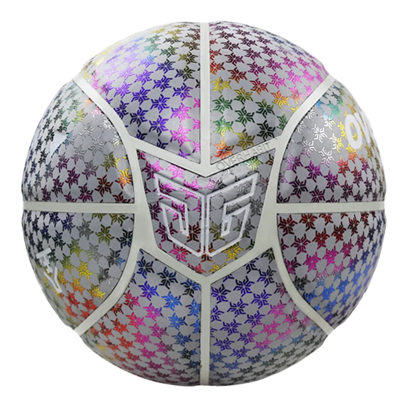 High Quality Size 7 Personality Reflective Basketball Luminous Fancy Show Streetball Indoor And Outdoor Wear-Resistant