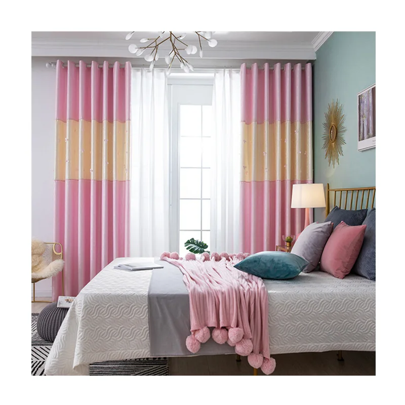 Новый цветок сшивание жаккардовые занавески s гостиная спальня готовые могут