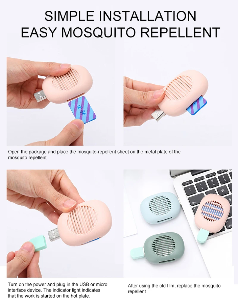 Новинка 2019 Портативный USB Электрический Отпугиватель комаров убийца для пеших