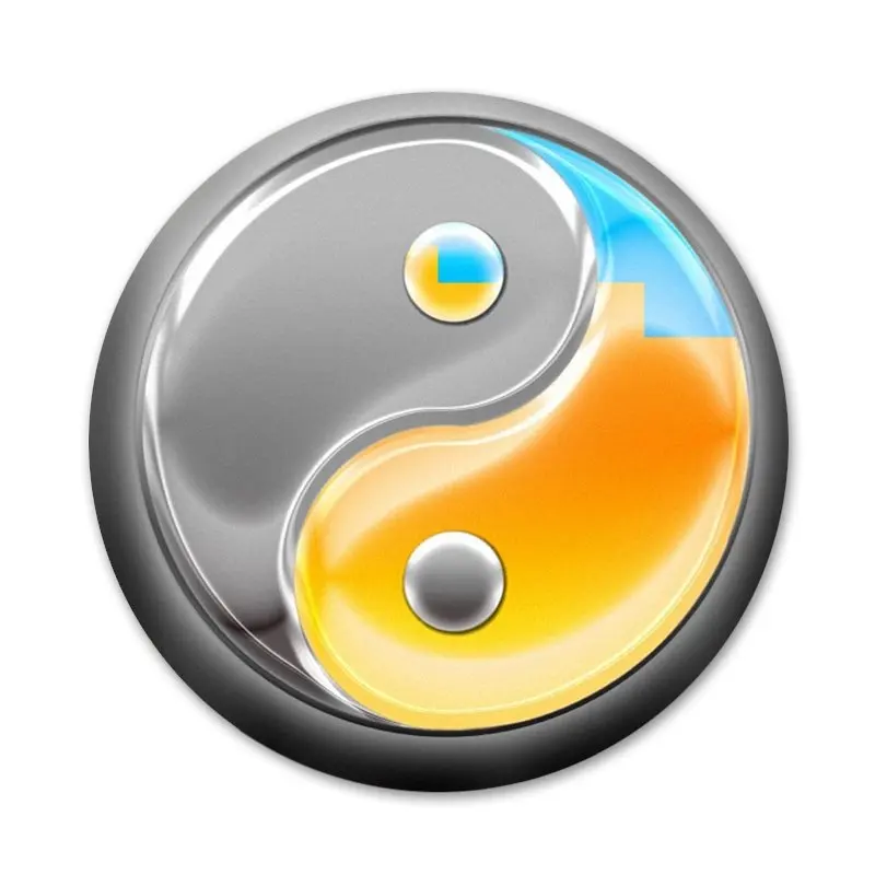 Логотип Yin Yang китайские мистические значки металлические для украшения одежды
