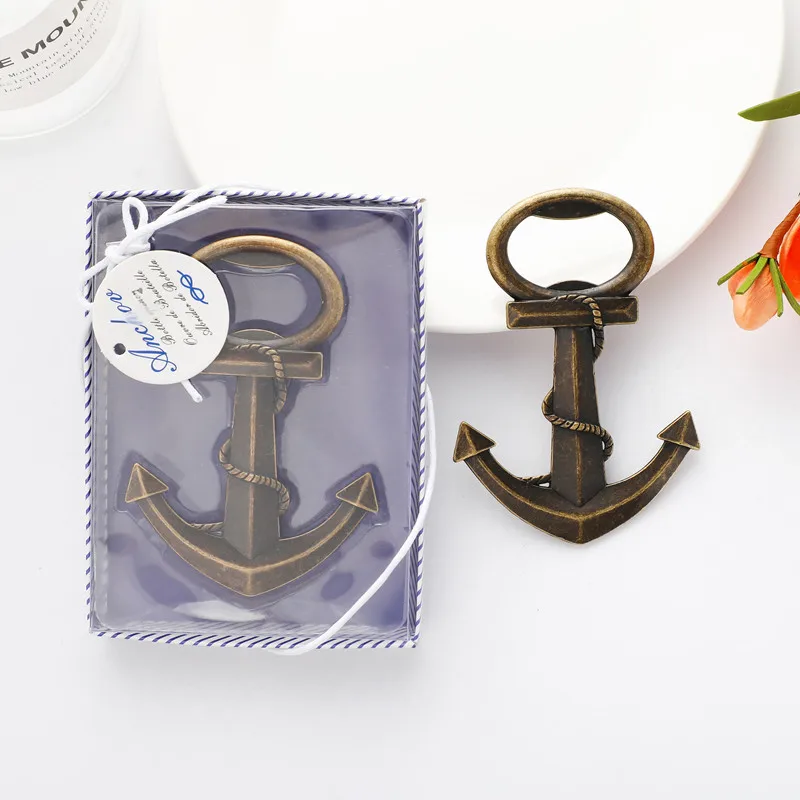 

Retro Anchor Wine Bottle Opener in Gift Box for Wedding Party Bridal Shower Favor Guest Gift Present Souvenir