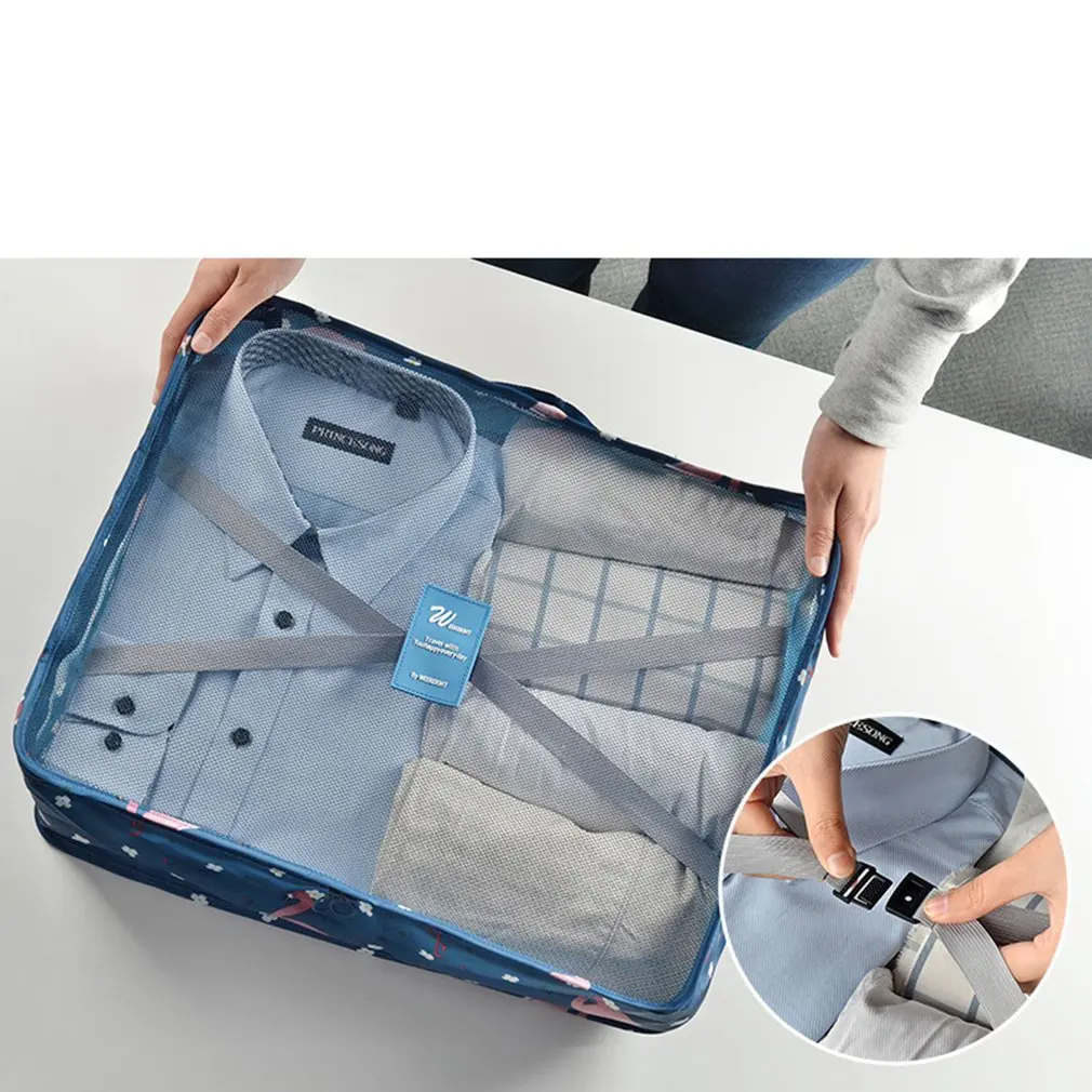 

7pcs Travel Luggage Clothes Classification Finishing Storage Bag Set For Suitcase Clothing Sorting Organize Bag