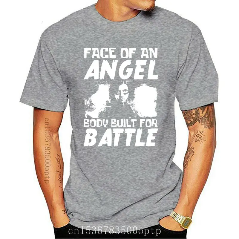 

Футболка с надписью «Face of An Angel Body Built for Battle», 2018