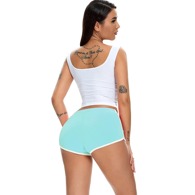 

Fitness Super soft Sports Shorts High Cut Elastic Sexy Biker Shorts Women Shorts Pole Dance Micro Mini Bodycon Shaping Hot Short