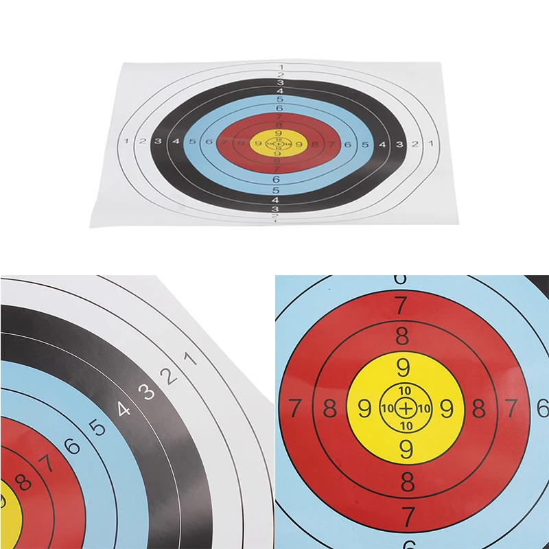 

10 Pcs 40*40cm Standard Archery Target Equipment Colorful Print Shooting Target By Bow Arrow Practice Archery Target Paper