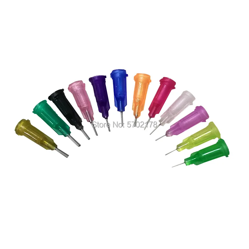 

100pcs Dispenser needles Plastic precision dispensing needle dispensing supplies Plastic seat screw dispensing needle 1/4 inch
