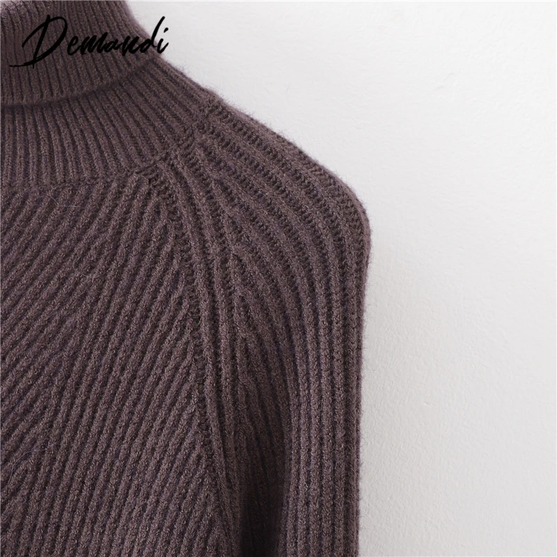 DEMANDI женский свитер пуловер с высоким воротником осень и зима 2019 Новая мода Досуг