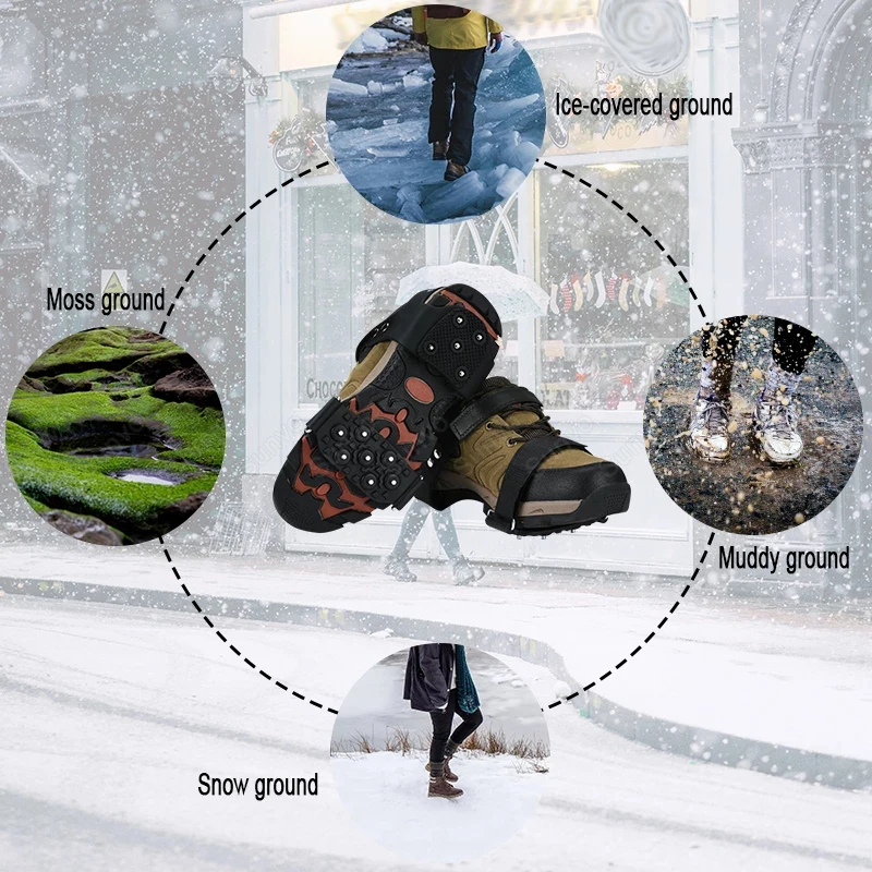 Качественные противоскользящие скобы для скалолазания на улице ботинки льда