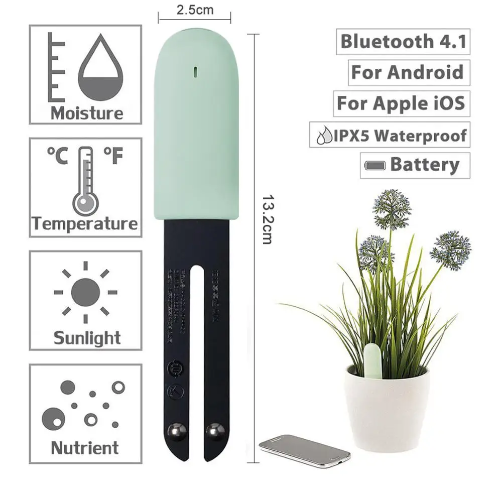 Xiaomi Mi Flora-Monitor Digital para cuidado de flores, Sensor inteligente de luz de agua para el suelo, para plantas de jardín, versión internacional