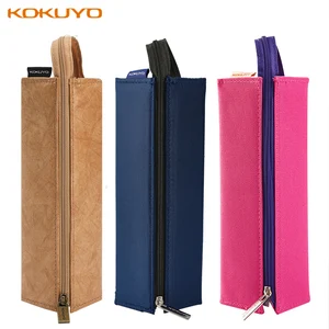 KOKUYO чехол для карандашей простой квадратный холщовый силиконовый чехол для карандашей для студентов чехол для карандашей большой емкости канцелярская сумка коробка для канцелярских принадлежностей