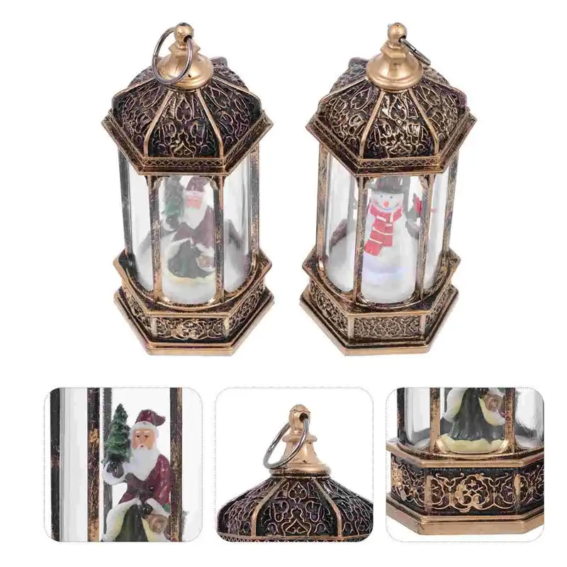 

2pcs Christmas Ornaments Creative Wind Lamp Decors Festival Hanging Ornaments