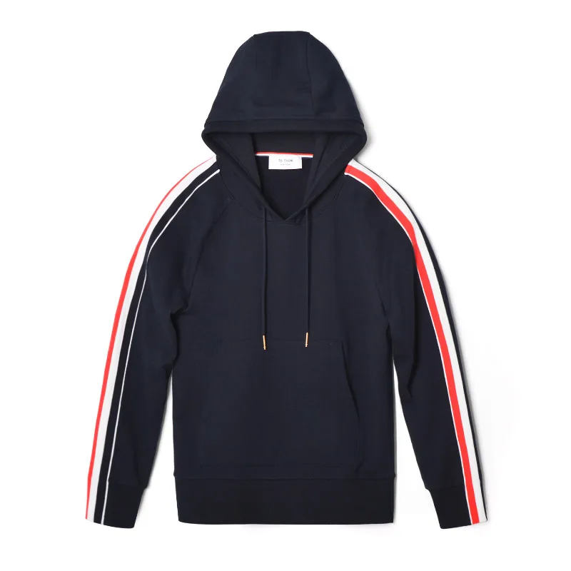 

2021 Fashion TB Brand striped hooded sweatshirts Men Women sport casual hoodies male spring cotton pullover sportwear tops