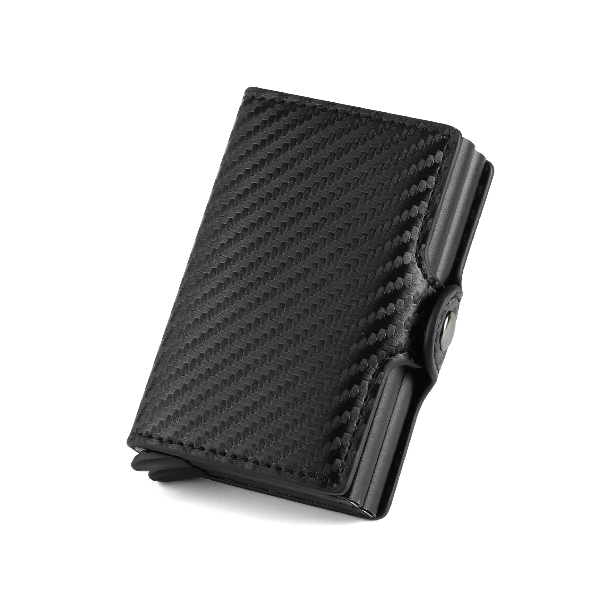 

New Carbon Fiber Men Wallet RFID anti-theft Slim Wallets For Women Double Layer Aluminum Alloy Card Holder Luxury Wallet For Men