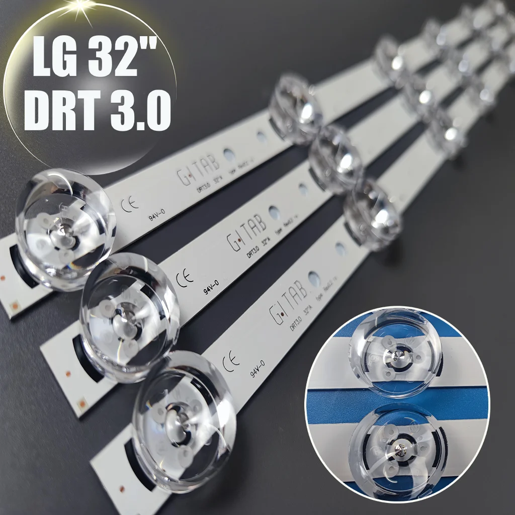 

3 x LEDBacklight Strip for LG 32"TV innotek Drt 3.0 32 LGIT Drt3.0 WOOREE A/B UOT 32LB5610 32LB552B 32mb27vq 32LF5610Lg32lf560