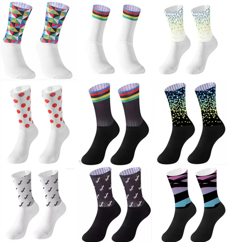 

2019 Anti Slip seamless Cycling Socks Integral Moulding High-tech Bike Sock Compression Bicycle Outdoor Running Sport Socks