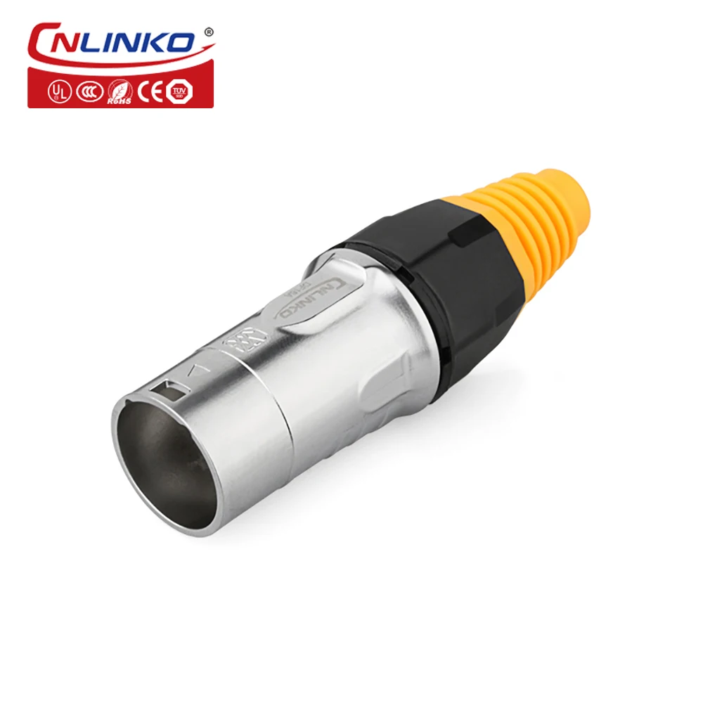 Металлический 8P8C CAT5E RJ45 водонепроницаемый IP65 панельный крепеж круглый Ethernet