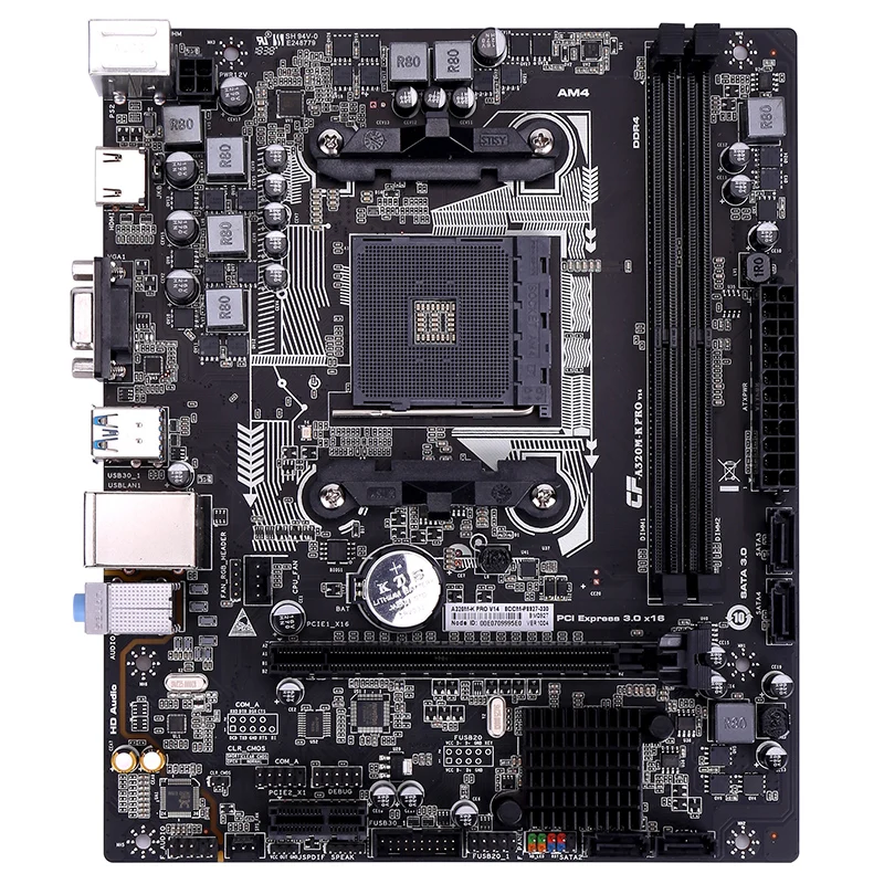 Красочные материнская плата AM4 DDR4 A320M-K PRO V14