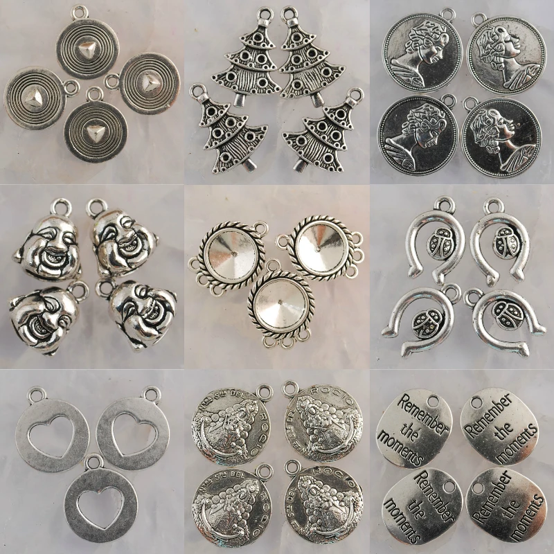

Alloy Metal Tibetan Silver Color Pattern Pendant Settings Frame Connector Spacer Beads Design Charms Accessories Translation Diy