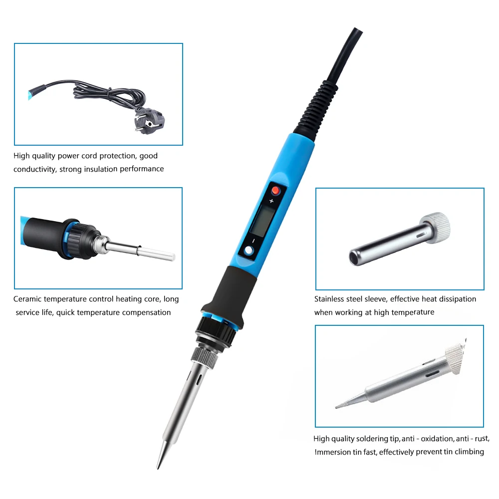 

60W/80W EU US Temperature Adjustable Electric Iron 110V/120V rework station Soldering Iron Electronic Repair Tools accessories