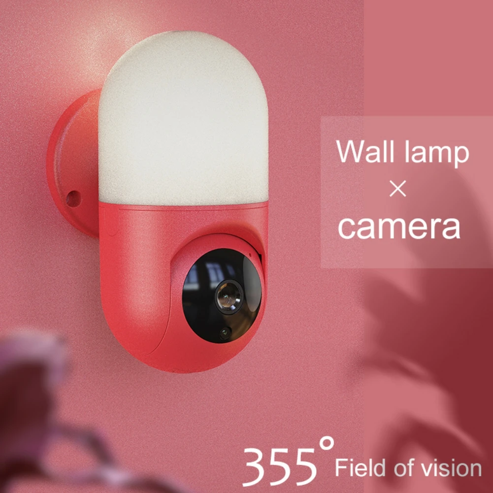 

Настенная лампа для внутреннего освещения, 1080P HD Wi-Fi камера с панорамированием и наклоном зум/оповещением о движении, Радионяня/ПЭТ камера/д...