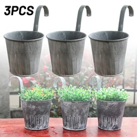 135pcs flower plant pot with hook hanging balcony garden fence plant metal iron planter decor