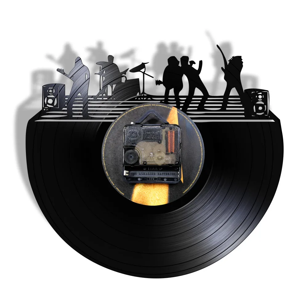 Рок-группа на сцене черно-белые настенные художественные винтажные виниловые