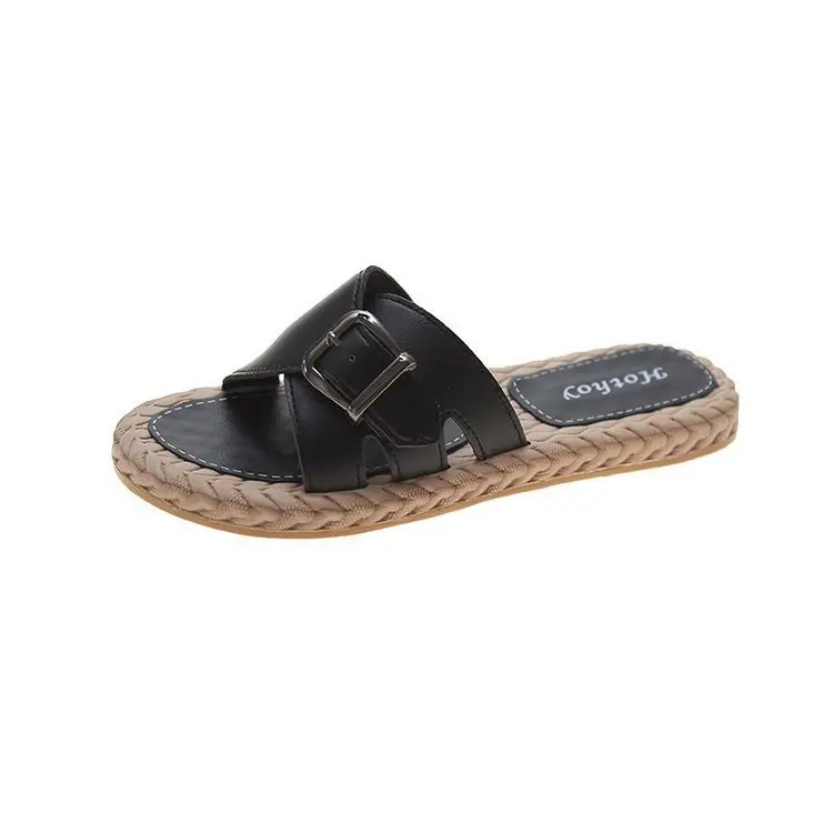 

Shoes Slippers Flat Low Summer Clogs Woman Luxury Slides Pantofle Beach Designer Soft 2021 Hoof Heels Fabric PU Rubber Sewing Ca
