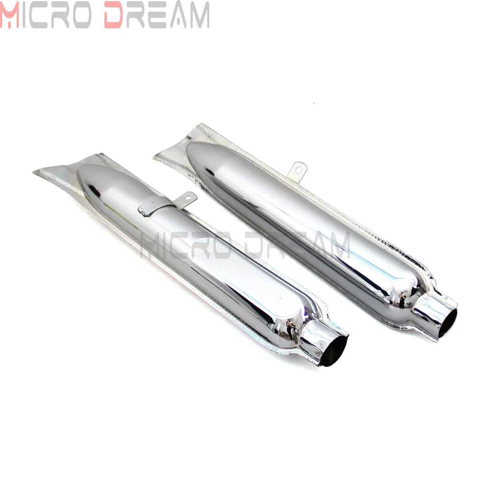 Хромированная выхлопная трубы глушителя для мотоцикла в стиле ретро 750cc труба BMW