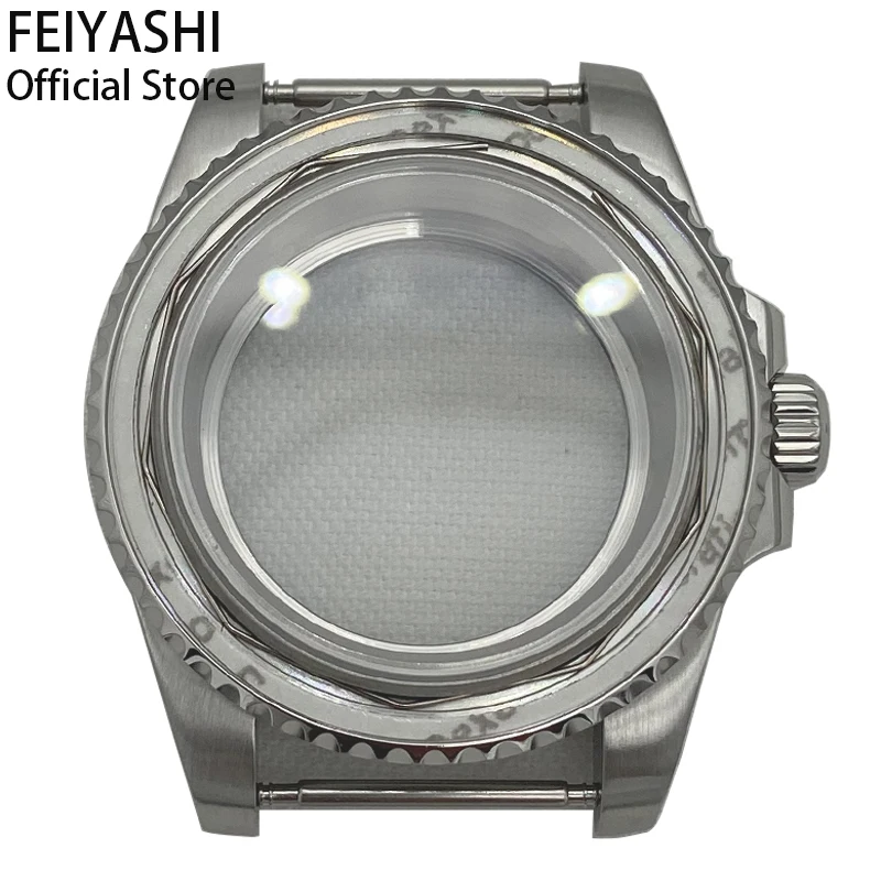 Submariner-caja de reloj de acero inoxidable para hombre, accesorio para seiko nh35 nh36, cristal de zafiro con movimiento de esfera de 28,5 MM, 40mm, 316L
