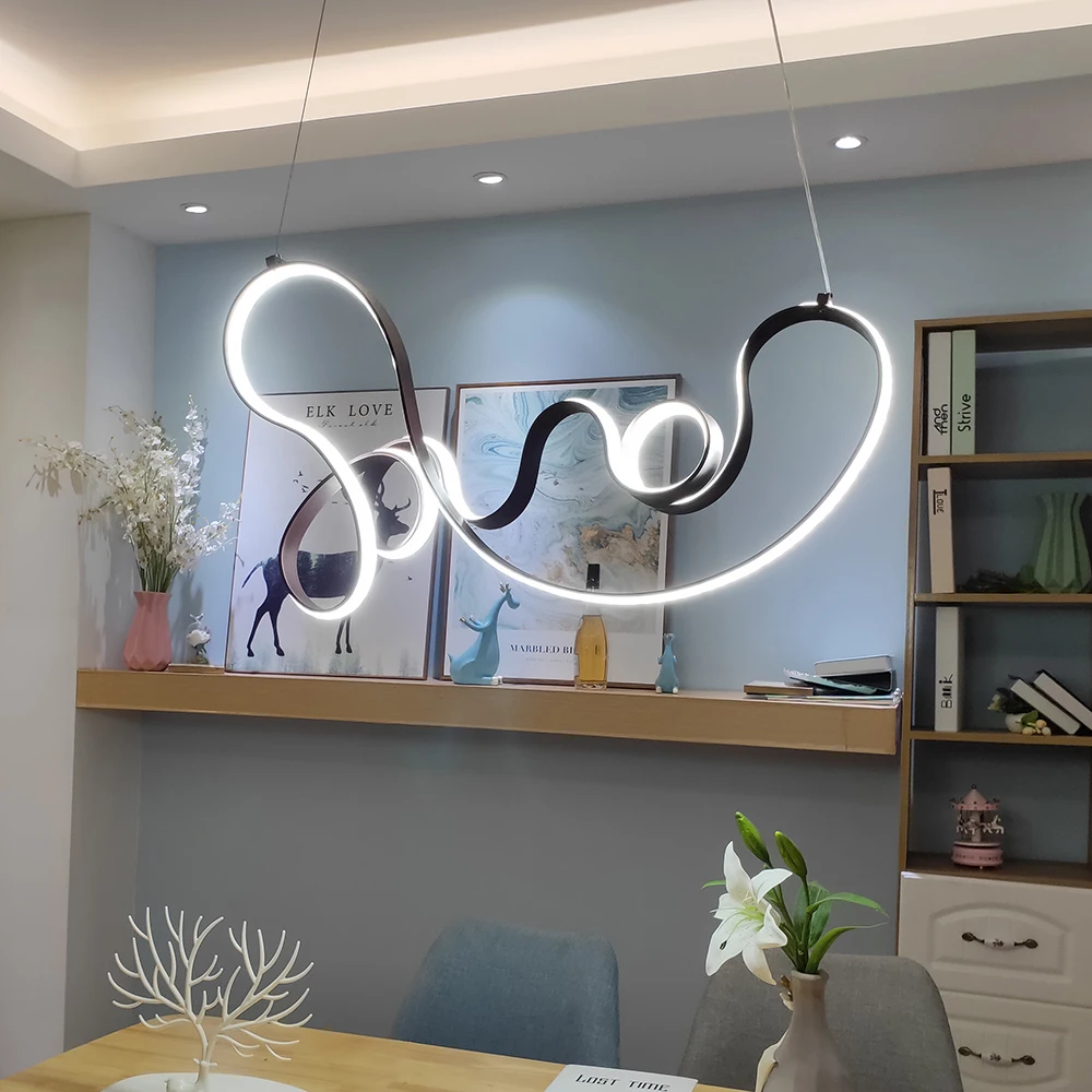 

Coffee Finish Modern led Pendant Lights for Kitchen Dining Room Living Room Suspension luminaire Hanging Pendant Lamp Fixtures