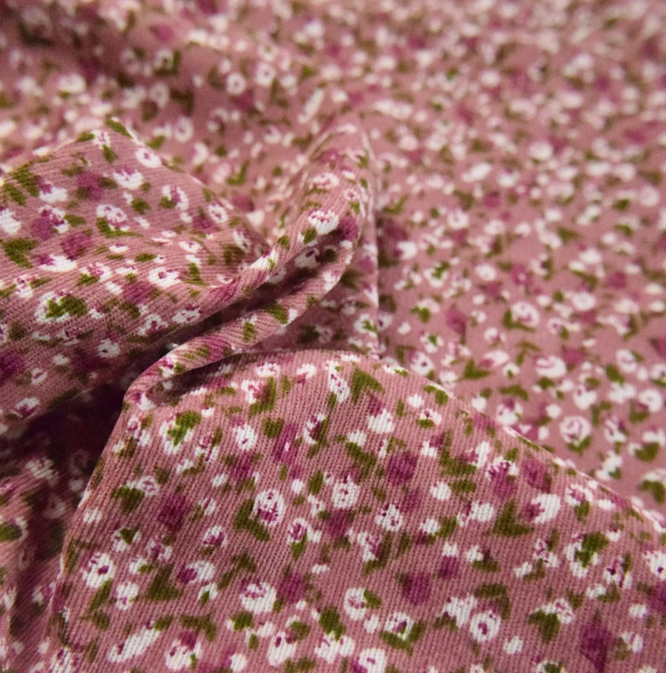 Tela de pana de 3 colores, peque&ntilde;as piezas de tela estampada, vestido de oto&ntilde;o e invierno, camisa, ropa de ni&ntilde;a, tela artesanal hecha a mano-1