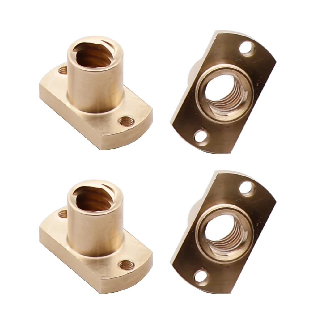 Шаг ходовой гайки T8 1 шт. шаг 2 мм свинца 8 латунь t8x8 фланцевая винтовая гайка с