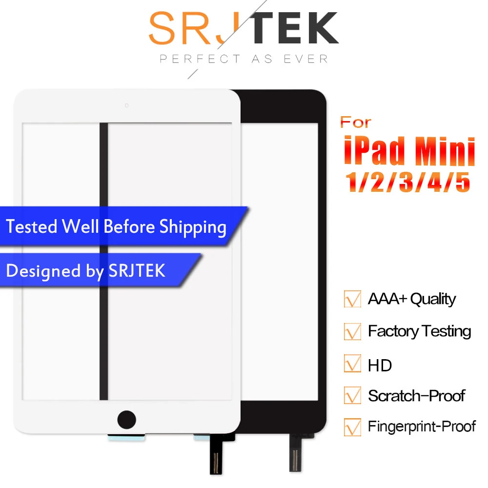 

For iPad Mini Touch Screen Glass Panel For iPad Mini 1 2 3 4 5 Digitizer Touchscreen For iPad Mini 2019 A2133 No Home Button