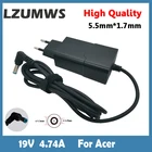 Адаптер переменного тока LZUMWS для ноутбука Acer, 19 в, 5,5 А, 1,7*551 мм