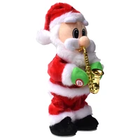 new electric santa claus blowing saxophone hip twisting creative music old man doll christmas decoration children s gift
