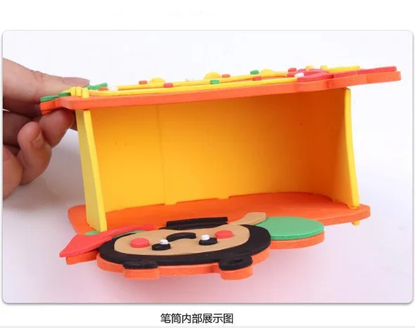 5pcs EVA pen holders DIY handmade materials children's cartoon creative toys educational early education holiday gifts | Игрушки и