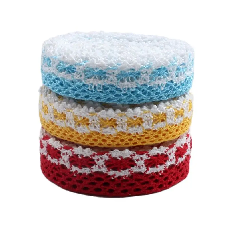 2 см 10 ярдов/Лот ткань для шитья одежды многоцветная отделка хлопковая вязаная