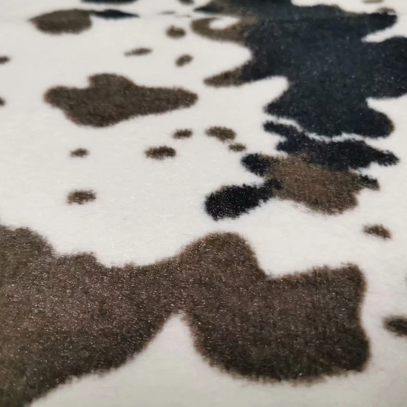

Bubble Kiss 2021 Creative Shape Design Carpet Imitation Cow Pattern Plush Carpets For Living Room Soft Warm Kids Room Feet Mat