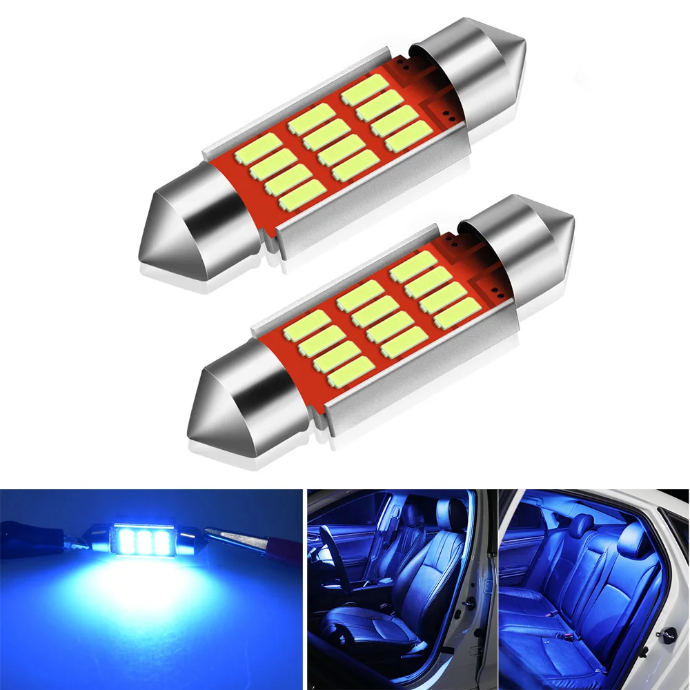 Festoon 36 мм светодиодный светильник C5W C10W супер яркий 4014 SMD Canbus без ошибок авто