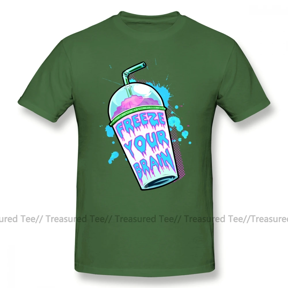 Heathers футболка Freeze Your Brain футболка негабаритных мужчин футболка лето 100 хлопок короткий рукав милый Графический Tshirt1 - Цвет: Army Green
