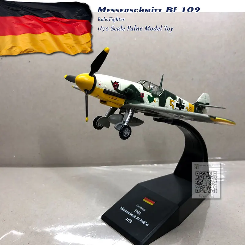 BF109 WLTK 1/72 масштаб Второй мировой войны немецкий Bf-109 Me-109 истребитель литой под давлением металлический военный самолет модель игрушки для коллекции, подарок, для детей - Цвет: BF109