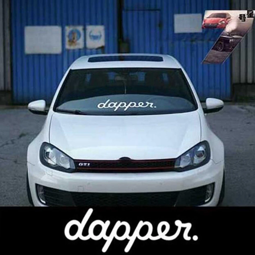 Автомобильный Стайлинг наклейка с надписью Dapper переднее заднее лобовое стекло