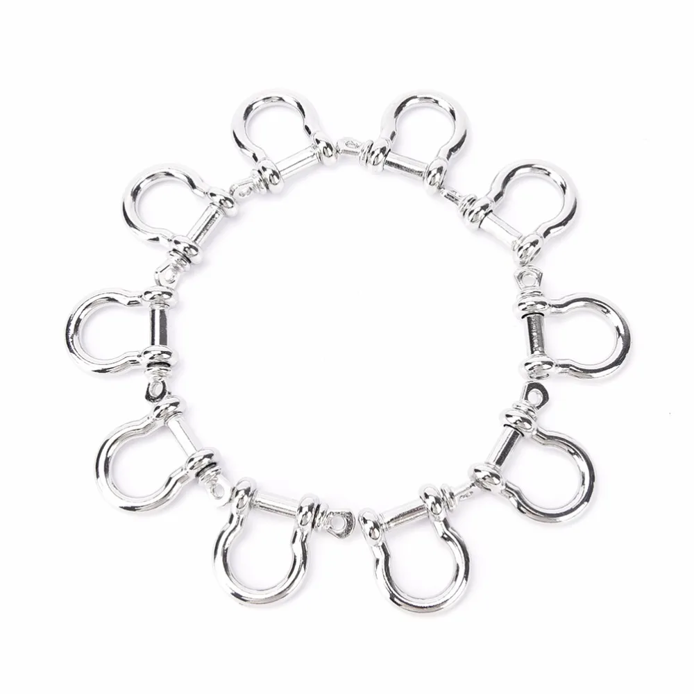 

5/10Pcs High Grade Outdoor O-Shaped Stainless Steel Camping Survival Rope outdoor Survival Bracelets Shackle Buckle