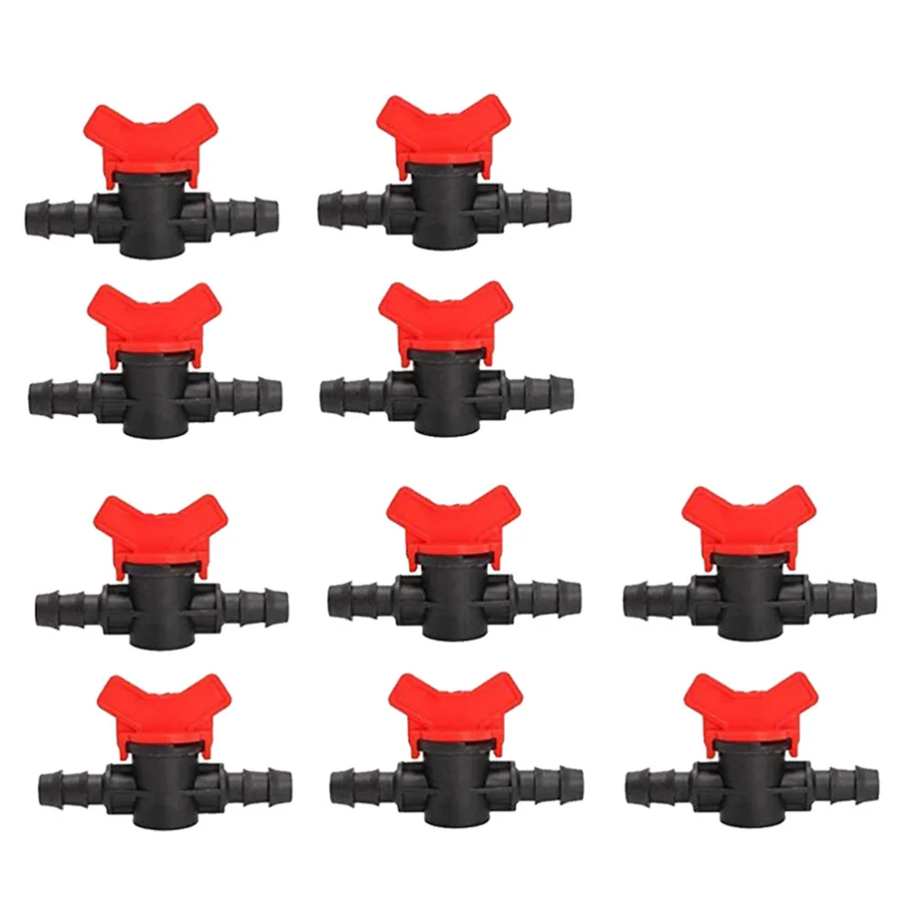 

10PCS 16PE Switches Garden Irrigation Valves Double-end Flower Watering Supplies