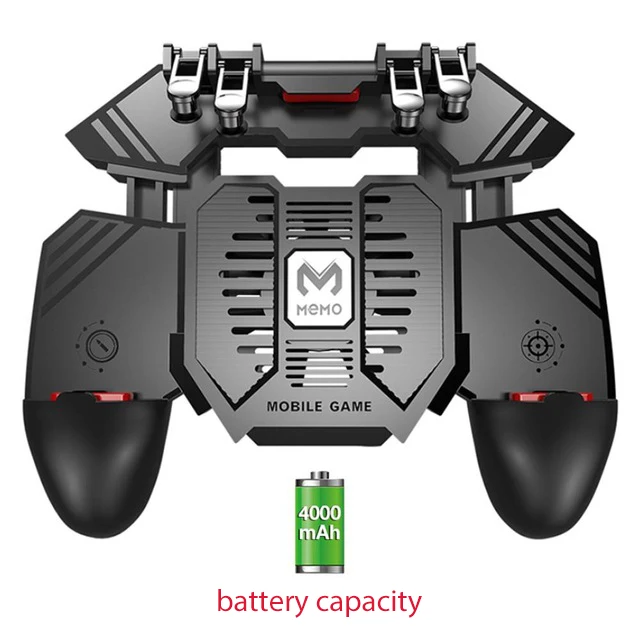 4000mAh Новое поступление AK77 для PUBG Helper мобильный телефон Gamepade ручка радиатора Вентилятор с водяным охлаждением шесть пальцев ручка PUGB power Bank - Цвет: 4000mAh