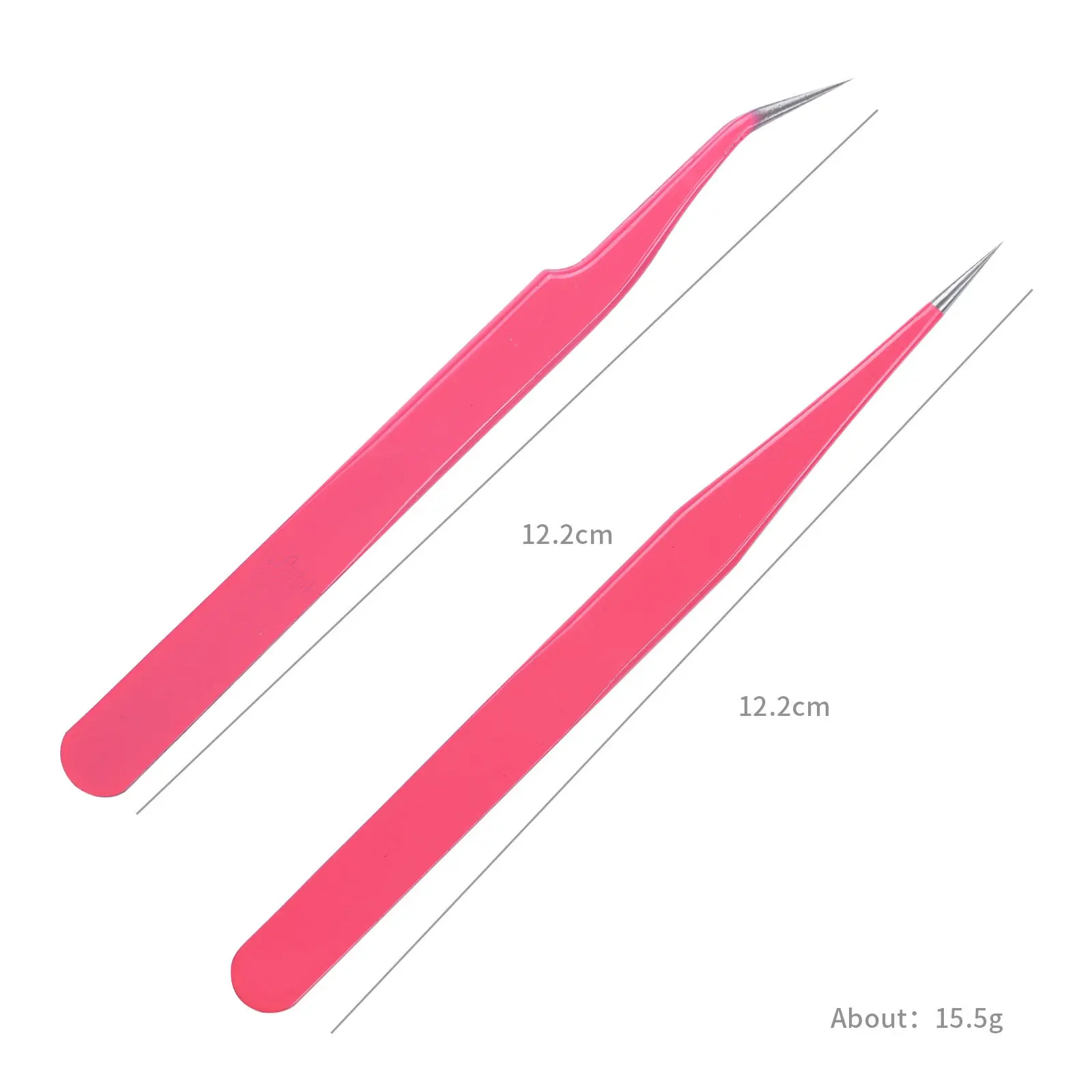 1pcs Pink Stainless Steel tweezers Straight Curved Pick Up Tools Eyelash Extension Pointed Nipper Clip Manicure Nail Art Tool - купить по