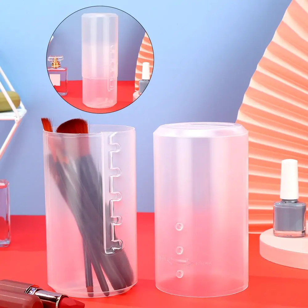 Органайзер для кистей макияжа дорожный пластиковый чехол чашка хранения