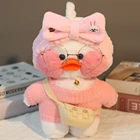 Симпатичная мультяшная плюшевая игрушка LaLafanfan 30 см, мягкая игрушка Kawaii Duck, подушка в виде животного, подарок на день рождения для детей